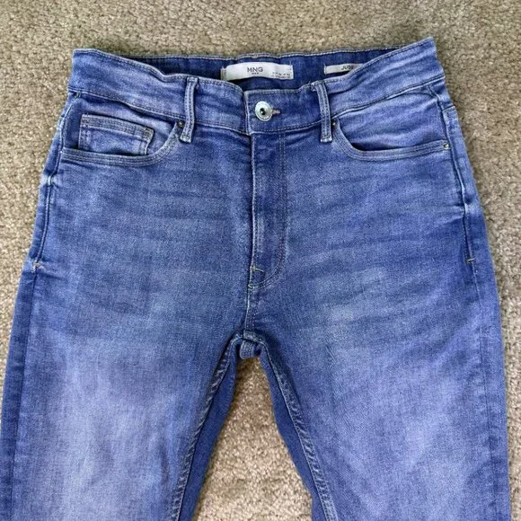 MNG Womens Skinny Jeans Jude Size 28 Blue Denim Mid Rise 28x29.5 E640 - Picture 2 of 13